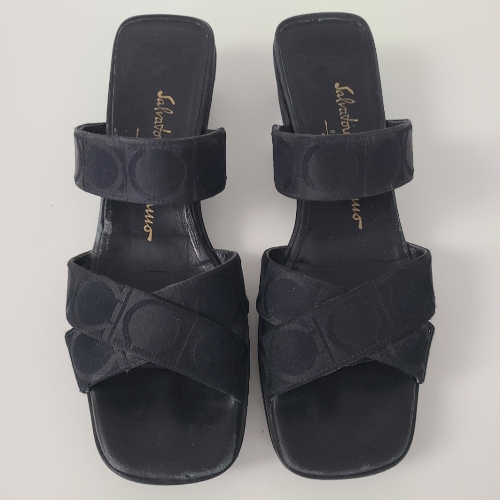 Salvatore Ferragamo Black Sandals with Minimalist Design